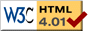 Valid HTML 4.01.